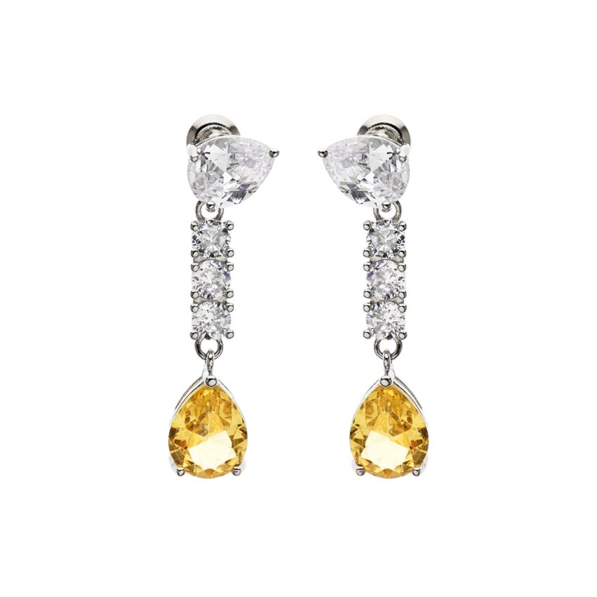 500777O - Orecchini rodiati con cubic zirconia