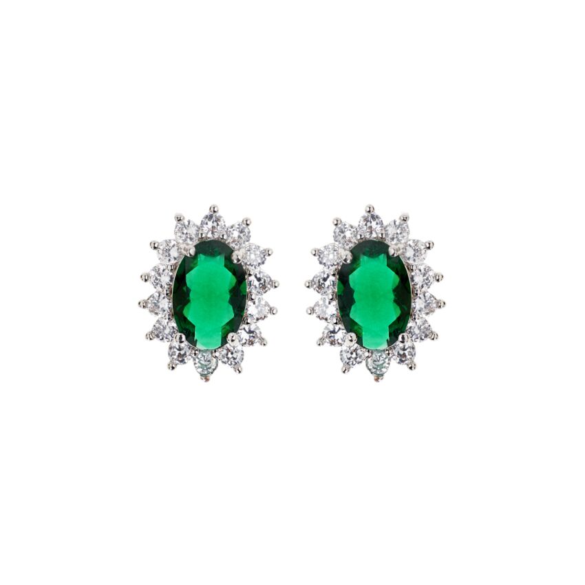 500779O - Orecchini rodiati con cubic zirconia