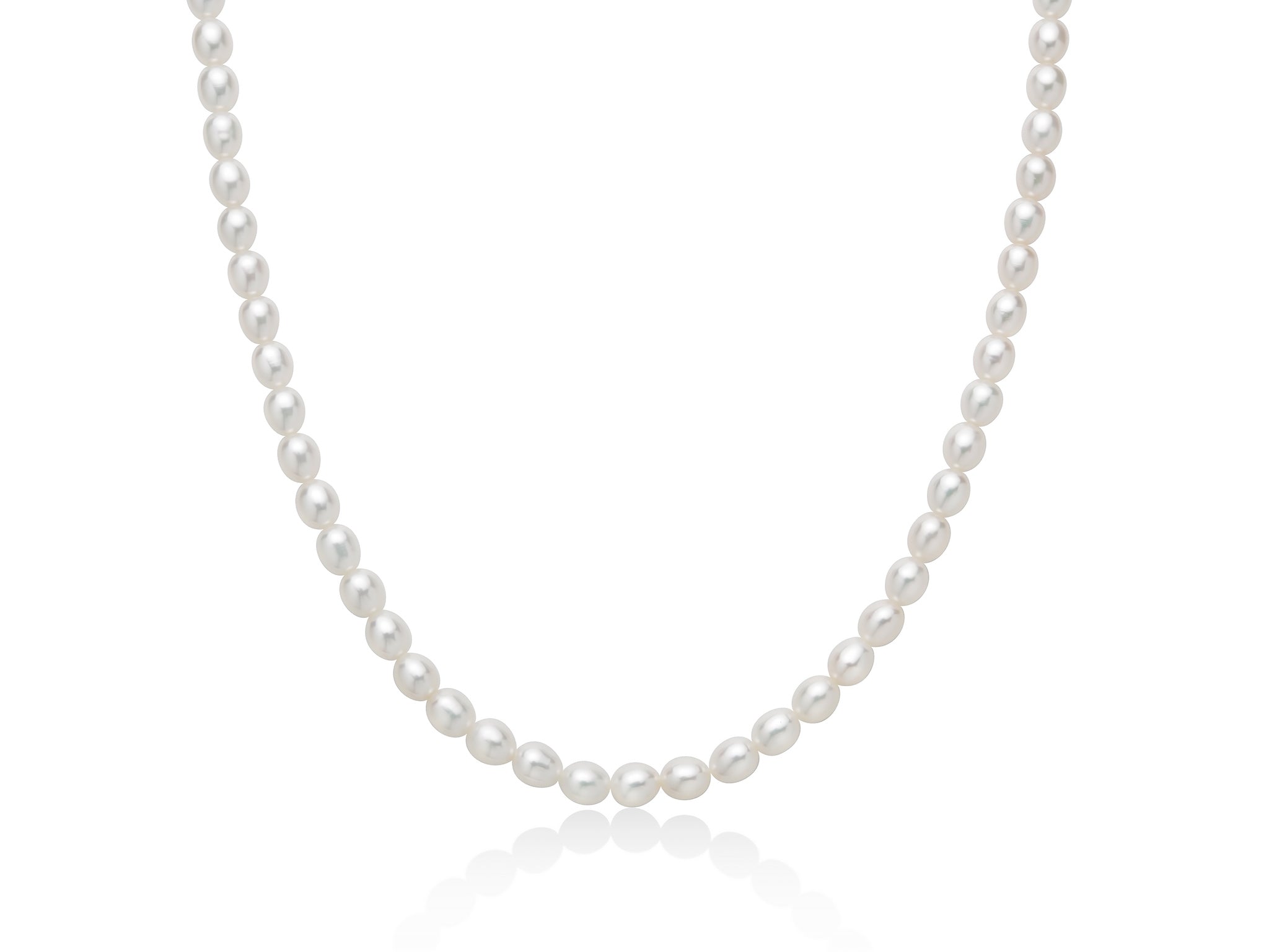 Filo Pepite di perle 5-5,5 mm con chiusura in argento