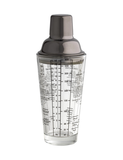 COCKTAIL SET C/ACCESSORI SET 5 PZ INOX/VETRO