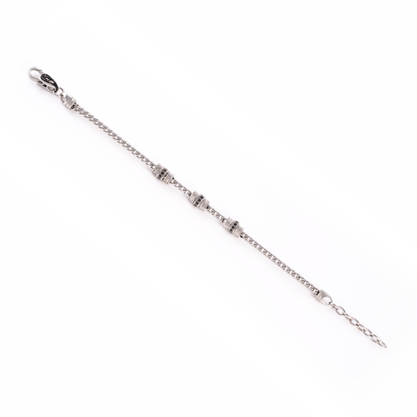 Gibilterra Gibilterra Bracciale Acciaio Sliver Nero S