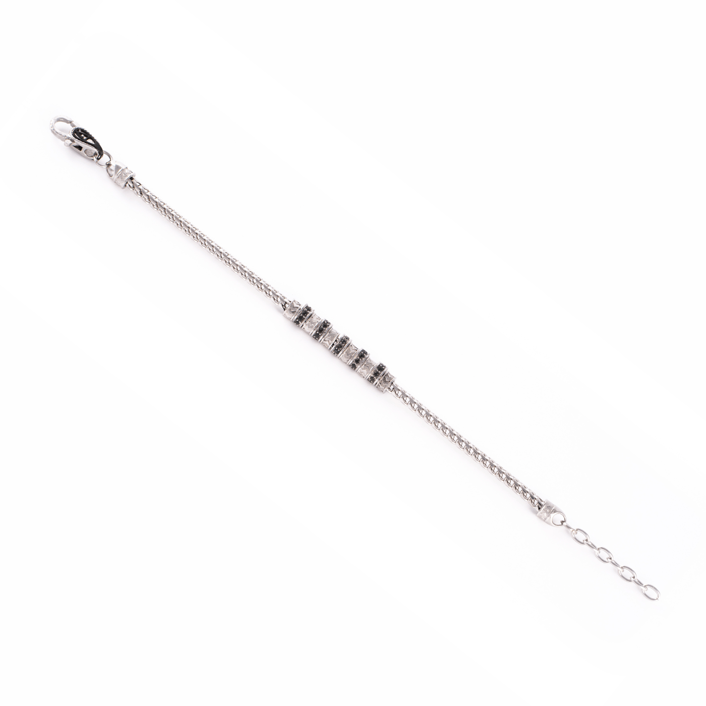Gibilterra Gibilterra Bracciale Acciaio Sliver Nero S
