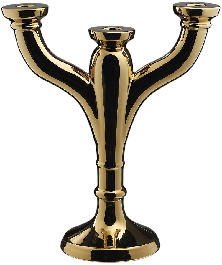 PORTANCANDELA ORO 3 BRACCIA