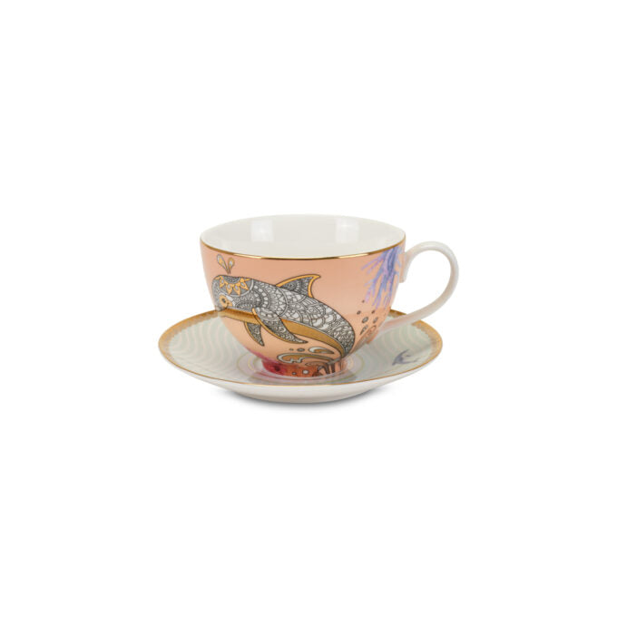 TAZZA COLAZIONE C/P DELFINO D18458