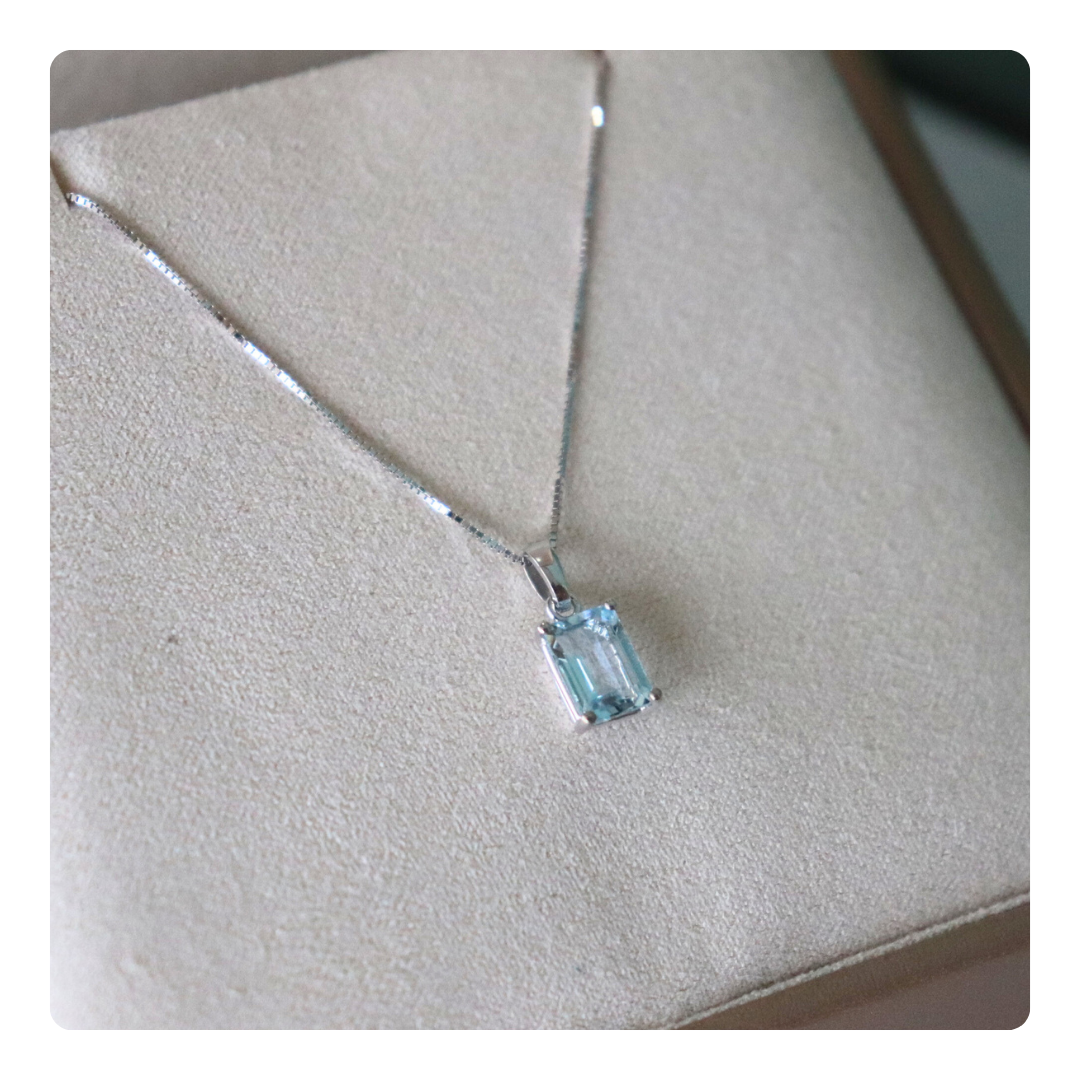 Collana in Oro 18kt con Acquamarina | Giovanni Pace Jewels