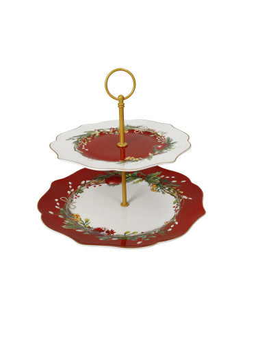 ALZATA CAROL NEW BONE CHINA C/ASTA ORO METAL (8029722899671)