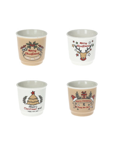 BICCHIERINO PANDIZENZERO SET 4 PZ NEW BONE CHINA (8029722800592)