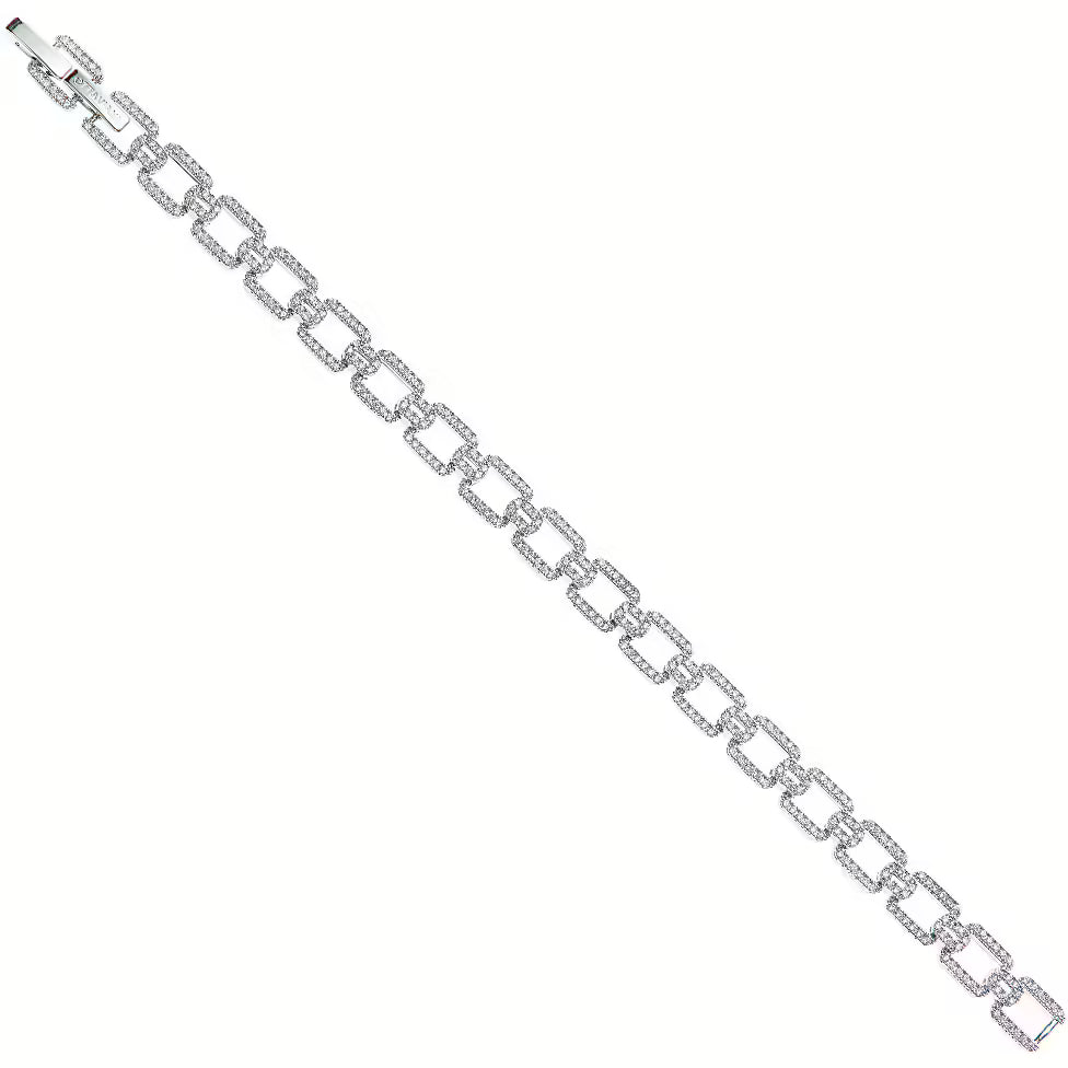 501123B - Bracciale rodiato con cubic zirconia