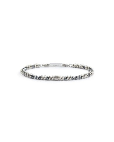 Bracciale ematite e cilindro centrale