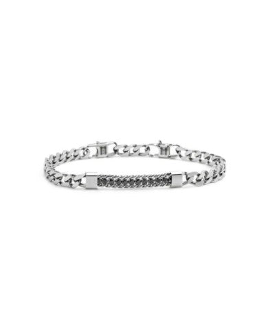Bracciale grumetta con zirconi centrali