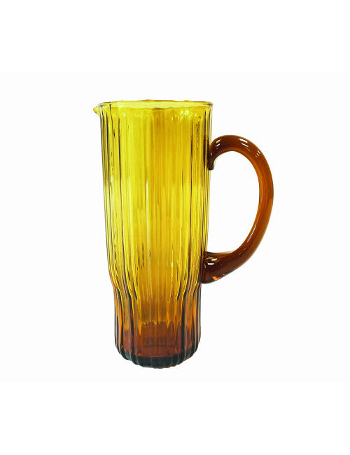 CARAFFA PLISSE AMBRA VETRO