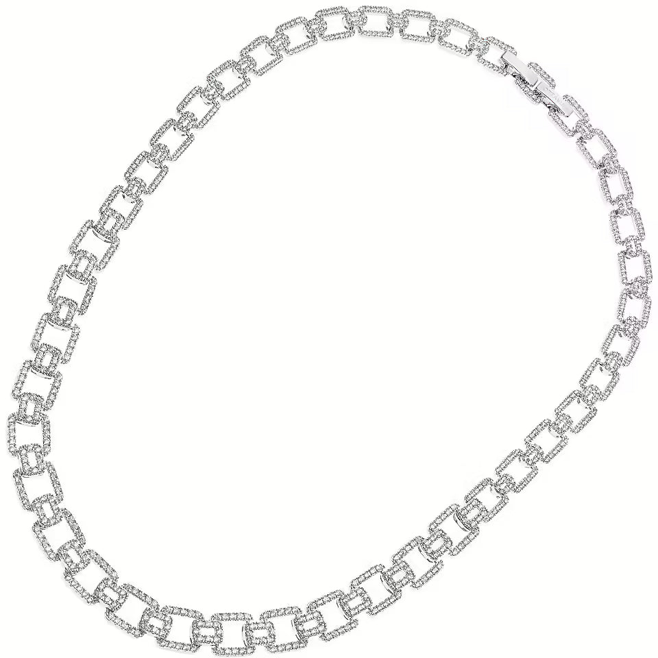 501123C - Collana rodiata con cubic zirconia