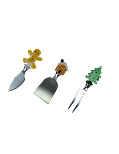 COLTELLI FORMAGGIO CHRISTMAS SET 3 PEZZI VETRO/INOX (8029722845197)
