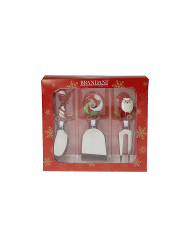 COLTELLI FORMAGGIO CHRISTMAS SET 3 PEZZI VETRO/INOX (8029722811024)