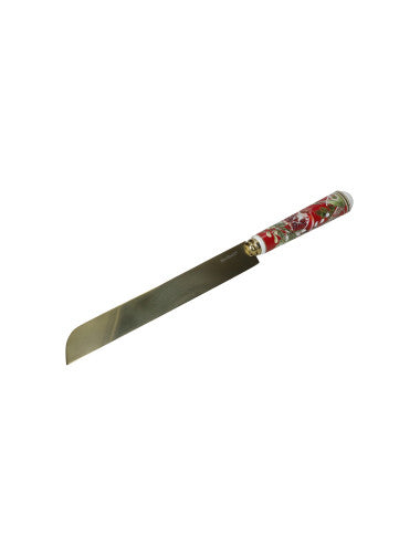 COLTELLO TORTA CAROL GOLD INOX C/MANICO CERAMICA (8029722899800)