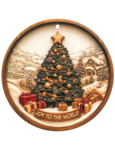 DECORATION BIANCO NATALE ALBERO CERAM/SUGHERO (8029722811468)