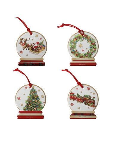 DECORATION CHRISTMAS SET 4 PZ CERAM/SUGHERO (8029722899350)