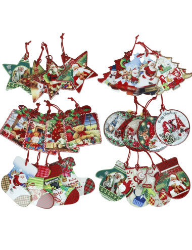 DECORATION CHRISTMAS SOGGETTI E DECORI ASS CERAMICA/SUGHERO DISP 24PZ (8029722811406)