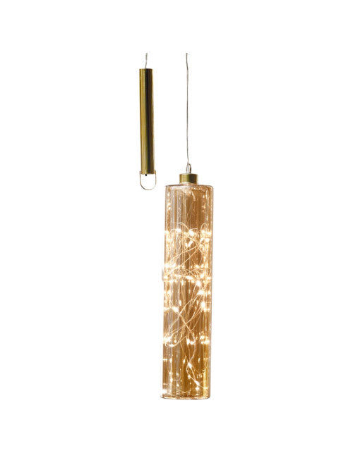 DECORATION CILINDRICA C/LED APPENDIBILE ATMOSFERA VETRO