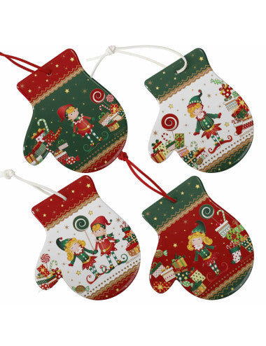 DECORATION ELFOMAGIA GUANTO SET 4 PZ CERAMICA/SUGHERO (8029722845555)