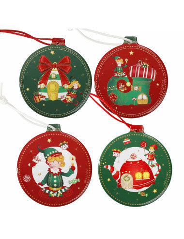 DECORATION ELFOMAGIA SET 4 PZ CERAMICA/SUGHERO (8029722845548)