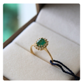 Anello in Oro 18kt con Smeraldo e Diamante | Giovanni Pace Jewels