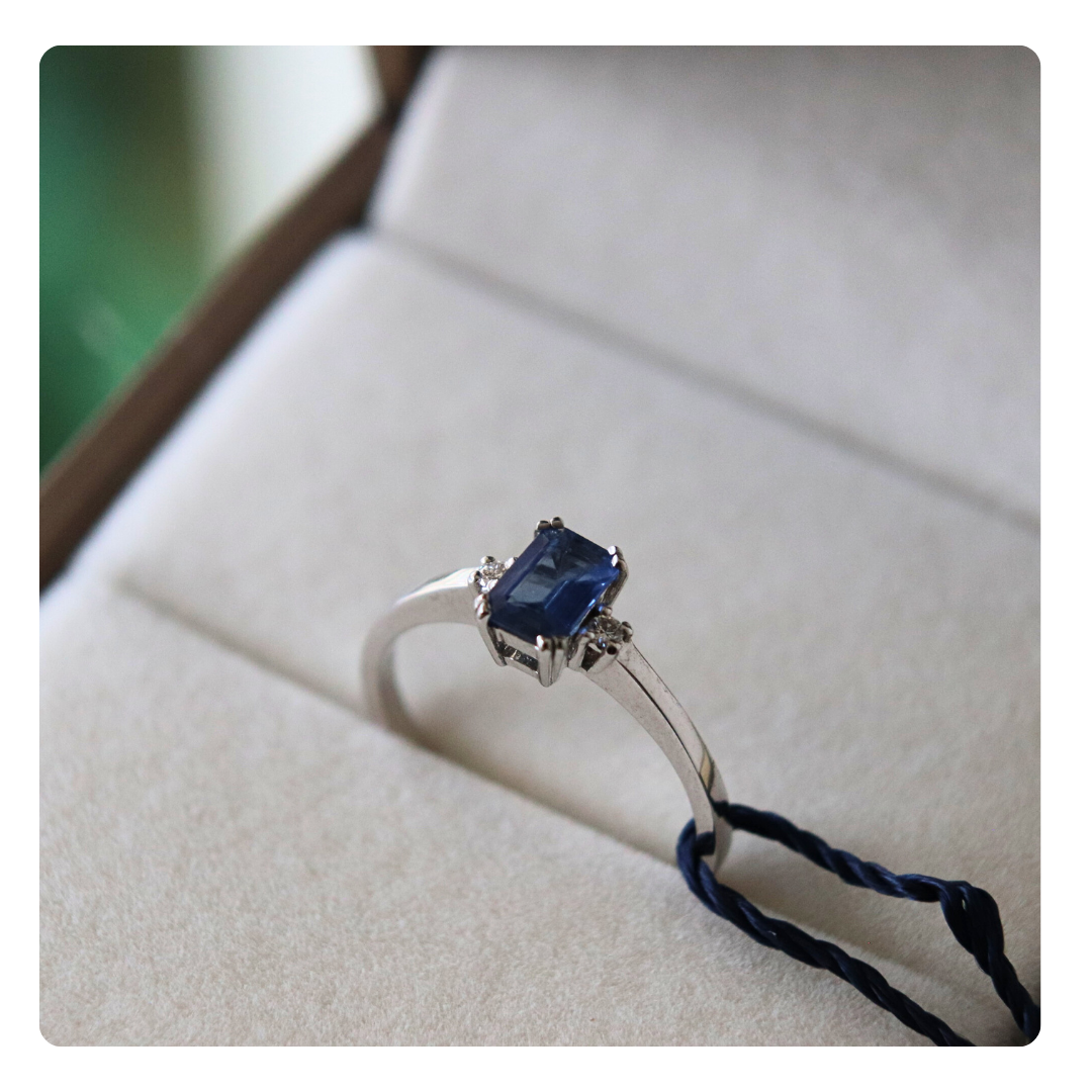 Anello in Oro 18kt con Zaffiro e Diamante | Giovanni Pace Jewels