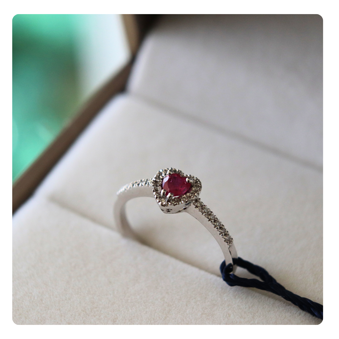 Anello in Oro 18kt con Rubino e Diamante | Giovanni Pace Jewels