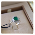 Anello in Oro 18kt con Smeraldo e Diamante | Giovanni Pace Jewels