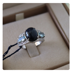 Anello in Oro Bianco 18kt con Zaffiro, Acquamarina e Diamante | Giovanni Pace Jewels