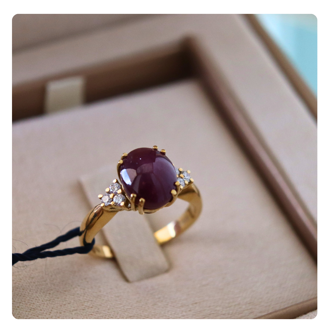 Anello in Oro 18kt con Zaffiro e Diamante | Giovanni Pace Jewels