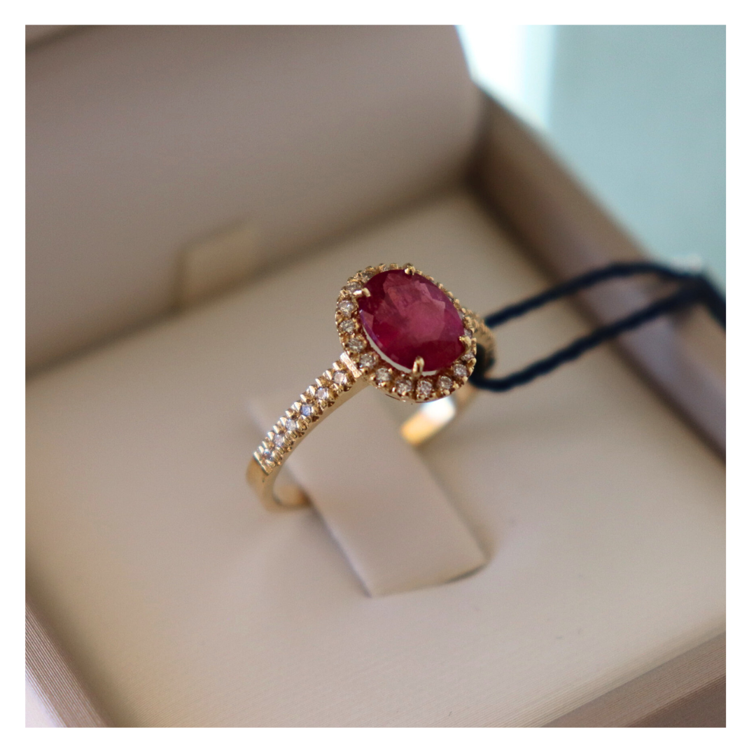 Anello in Oro 18kt con Tormalina e Diamanti | Giovanni Pace Jewels