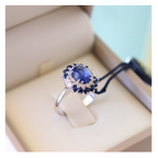 Anello in Oro 18kt con Zaffiro e Diamante | Giovanni Pace Jewels