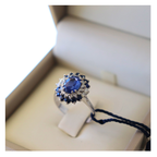 Anello in Oro 18kt con Zaffiro e Diamante | Giovanni Pace Jewels