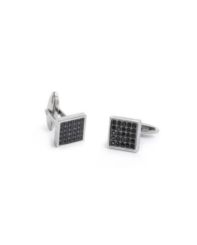Gemelli quadrati con zirconi neri