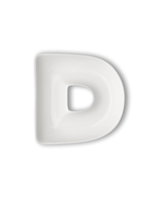 LETTERA D PORCELLANA
