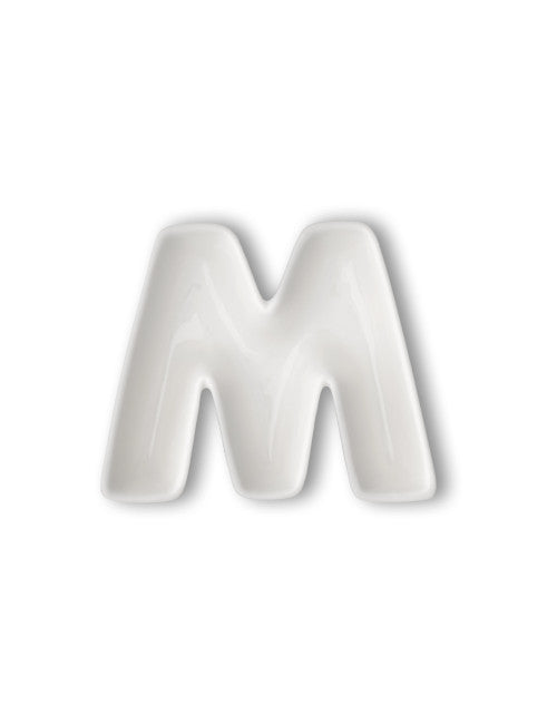 LETTERA M PORCELLANA
