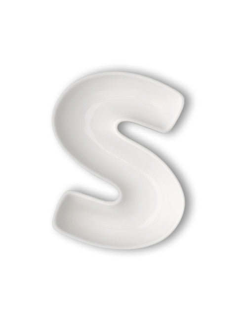 LETTERA S PORCELLANA