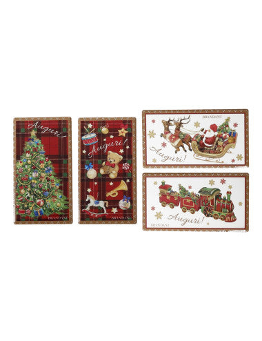 MAGNETI CHRISTMAS AUGURI SET 4 PZ CERAMICA (8029722899398)