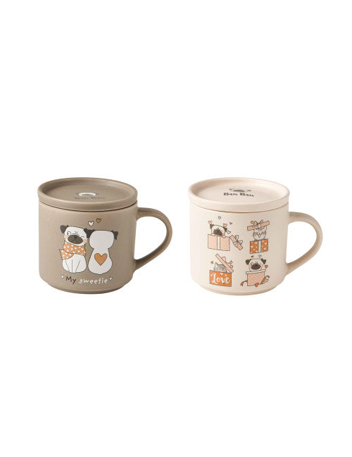 MUG CANI SET 2 PZ NEW BONE CHINA