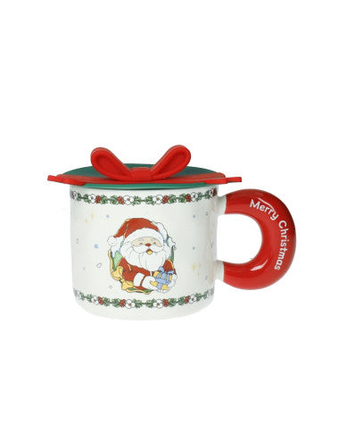MUG FIOCCO ROSSO NEW BONE CHINA C/TAPPO SILICONE (8029722899503)