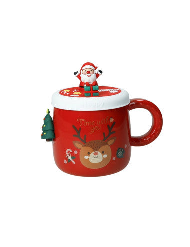 MUG MAGNETE ALBERO DI NATALE NEW BONE CHINA C/TAPPO SILICONE (8029722899534)