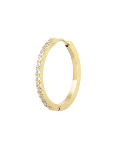 Orecchino a cerchio 2,4 cm con zirconi