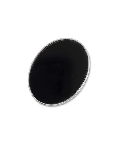 Piastrina ovale smalto nero changy
