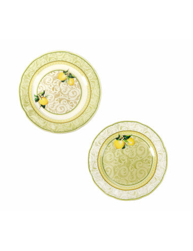 PIATTINO LIMONI SET 2 PZ NEW BONE CHINA 52775