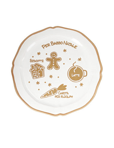 PIATTO PANDIZENZERO BABBO NATALE STONEWARE (8029722800530)