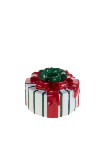 PORTA CANDELA PACCO REGALO RESINA (8029722802558)