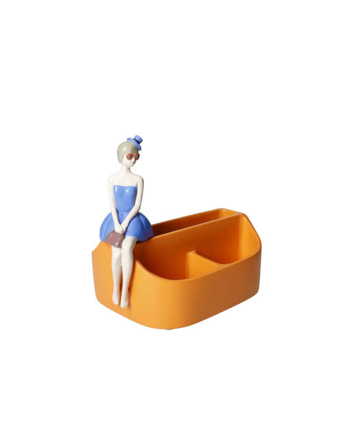 PORTA OGGETTI FASHIONISTA ARANCIO POLIRESINA