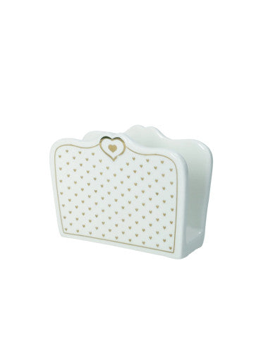 PORTATOVAGLIOLI AMORE MIO CUORI NEW BONE CHINA 51668