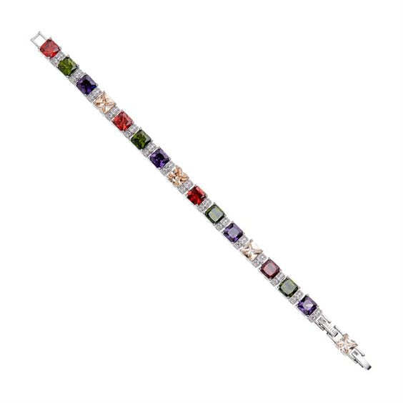 500904B - Bracciale rodiato con cubic zirconia